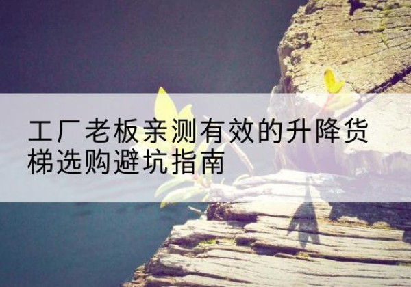 错那升降货梯怎么选-工厂老板亲测有效的升降货梯选购避坑指南